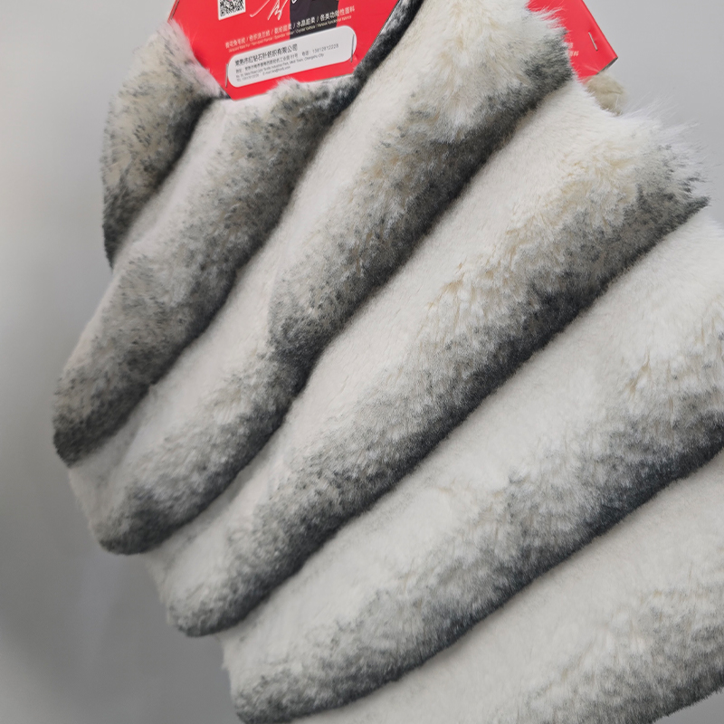 Back printed rabbit hair jacquard