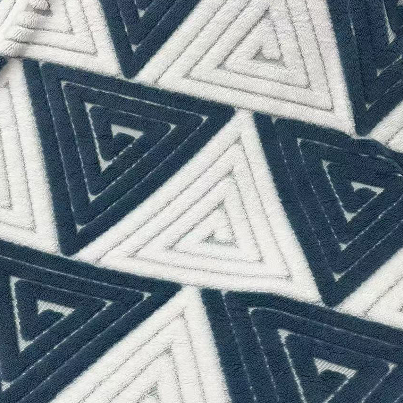 Cationic jacquard cotton velvet