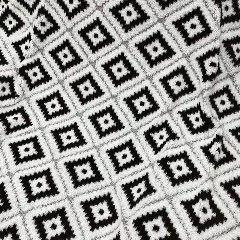 Cationic jacquard cotton velvet