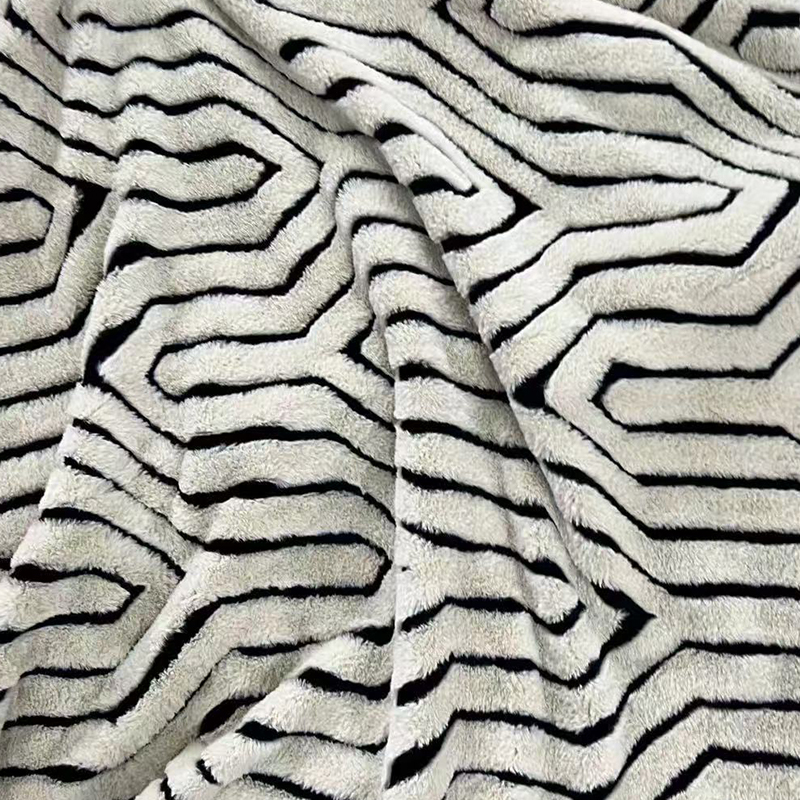 Cationic jacquard cotton velvet