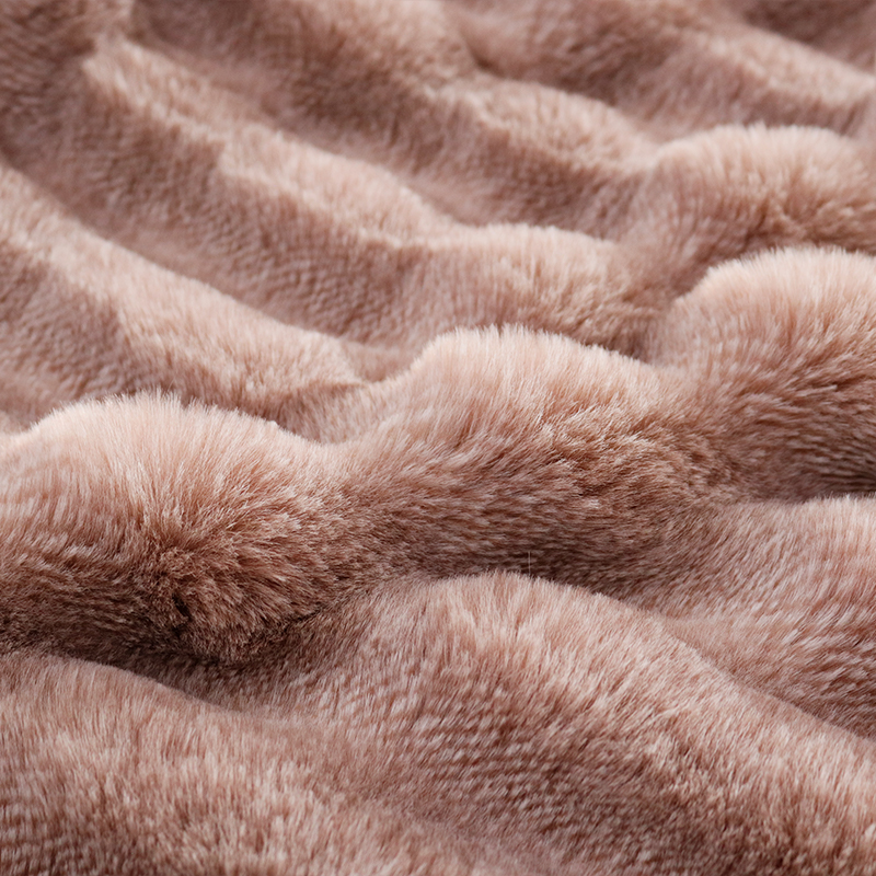 Rabbit hair stripe velvet