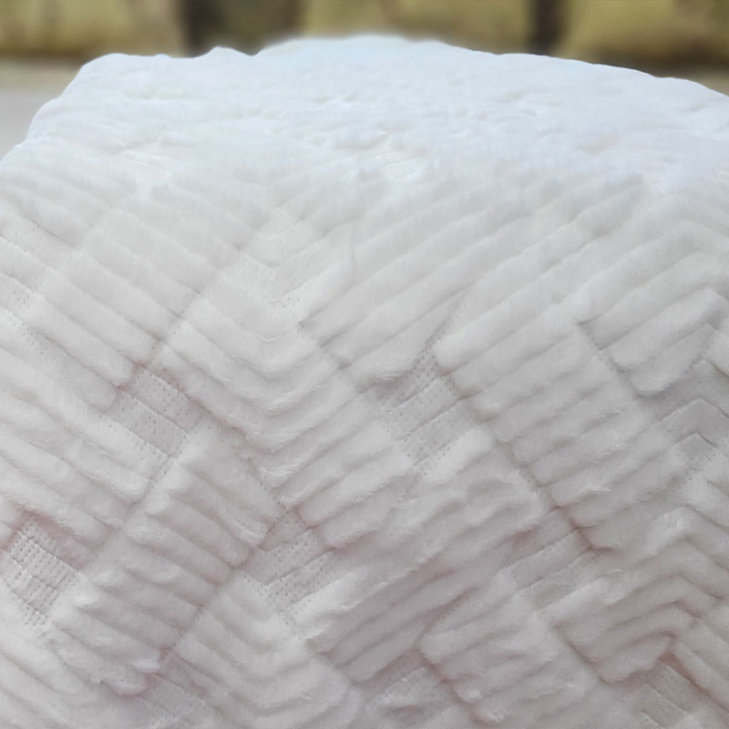 Embossed rabbit hair